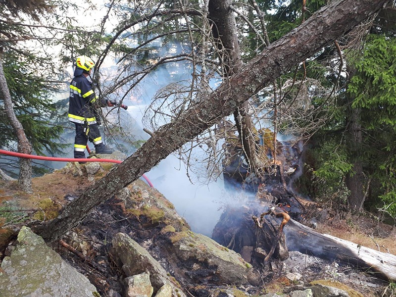 Waldbrand am Roßeck in Bruck an der Mur, Ortsteil Oberaich